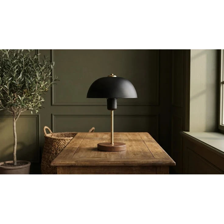 KAWOLA Tischlampe FIORA Metall schwarz 38 x 12 x 23 cm – Bild 6