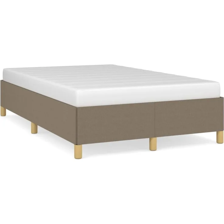 vidaXL Bettgestell ohne Matratze Taupe 120x190 cm Stoff 3269642