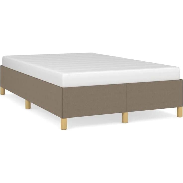 vidaXL Bettgestell ohne Matratze Taupe 120x190 cm Stoff 3269642 – Bild 1