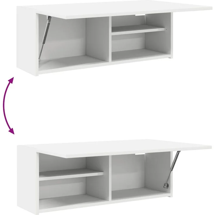 Bad-Wandschrank Weiß 80 x 25 x 30 cm Holzwerkstoff – Bild 8