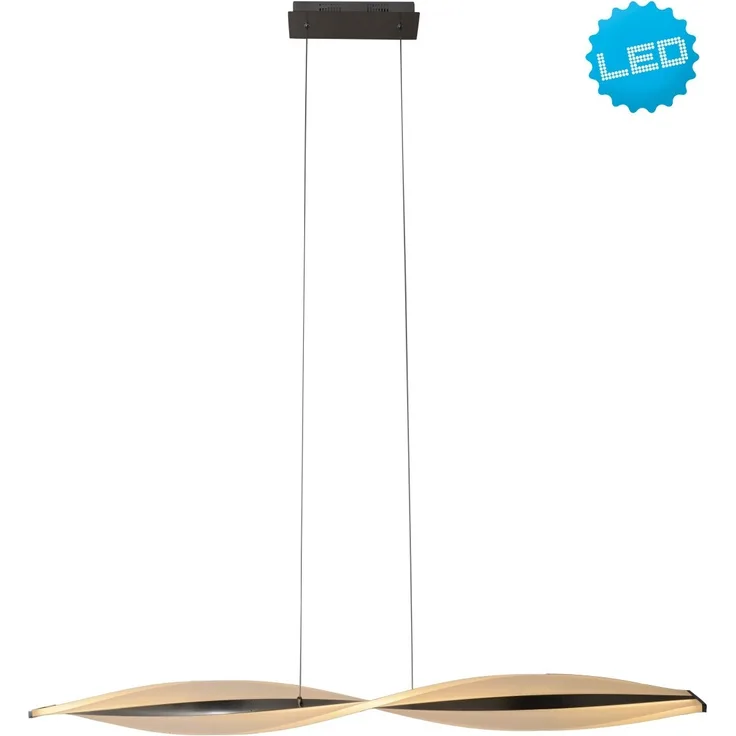 LED Hängeleuchte metall blank, satiniert Näve Nina 115cm 1920lm dimmbar