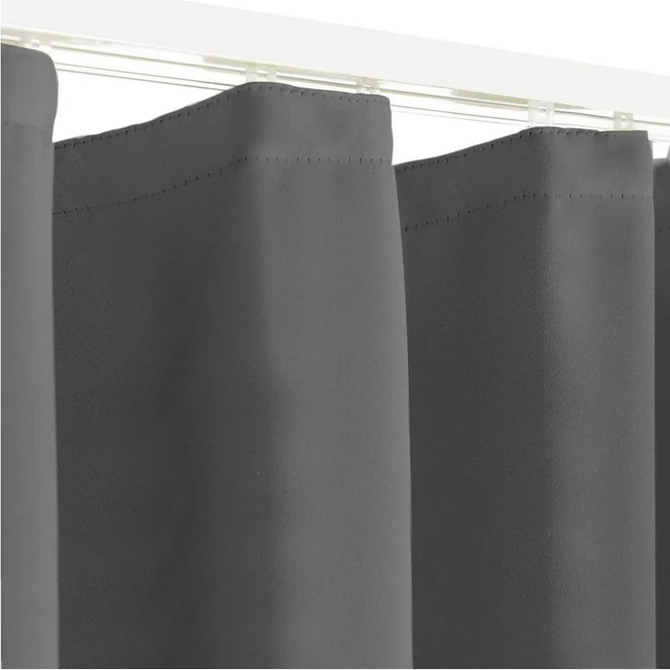Clever-Kauf-24 Verdunkelungsvorhang Verdunkelungsvorhang Thermovorhang Sopran grau, Kräuselband (1 St), verdunkelnd – Bild 3