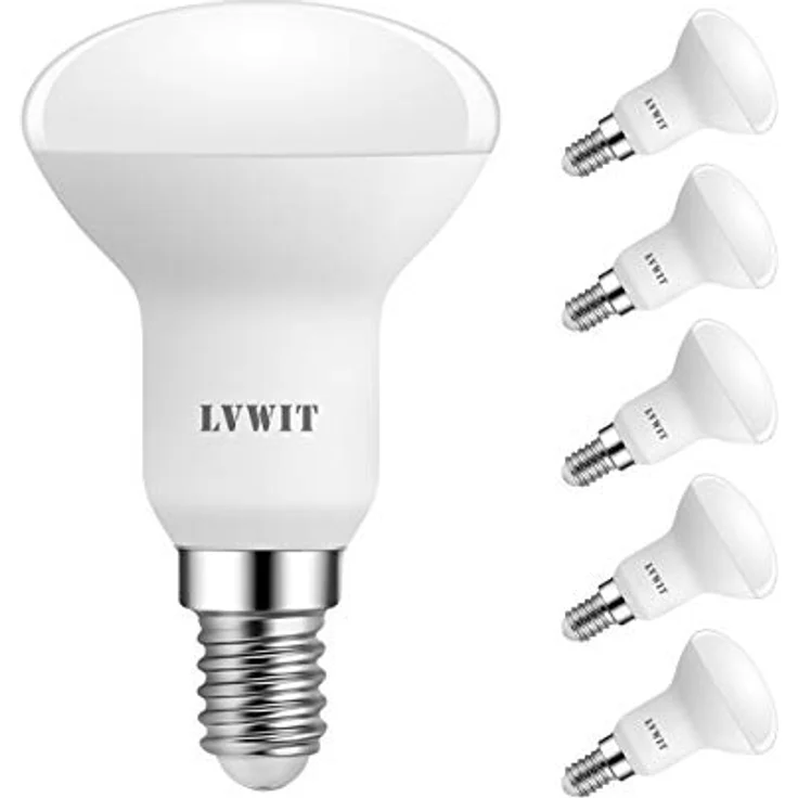 LVWIT LED Reflektorlampe E14 R50,470 lm, Kaltweiß 6500K, 4.9W ersetzt 40W Glühbirne, matt (6er Pack) – Bild 2