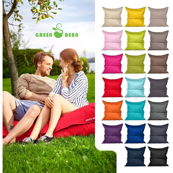 Green Bean® Outdoor Sitzsack, waschbar & wetterfest, Polyester-PVC-Stoff, Rot, 140x180 cm, 380 Liter – Bild 2