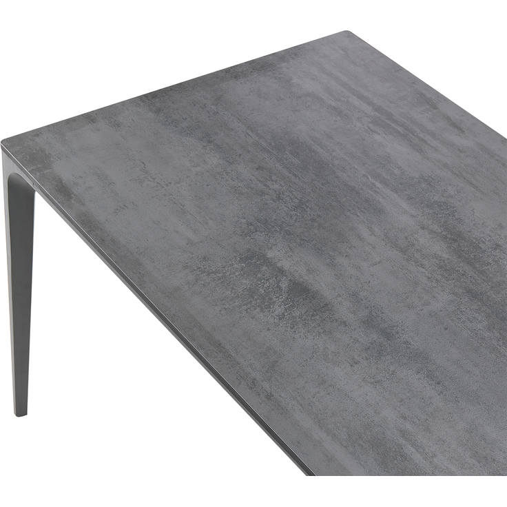 Gartentisch SOVARETO 180 cm 90 cm Steinoptik Dunkelgrau – Bild 6