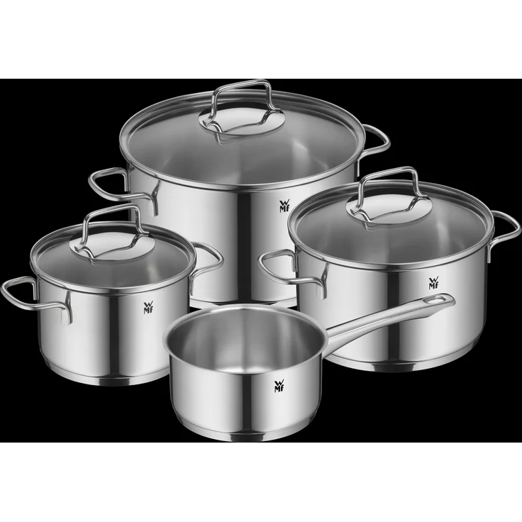 Kochtopf-Set Astoria 7-tlg, Edelstahl, Glas, Silber, 29 x 23 x 55 cm – Bild 5