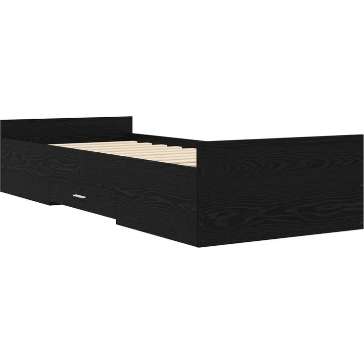 vidaXL Bettgestell mit Stauraum Schwarze Eiche 80 x 200 cm 3429507 – Bild 3