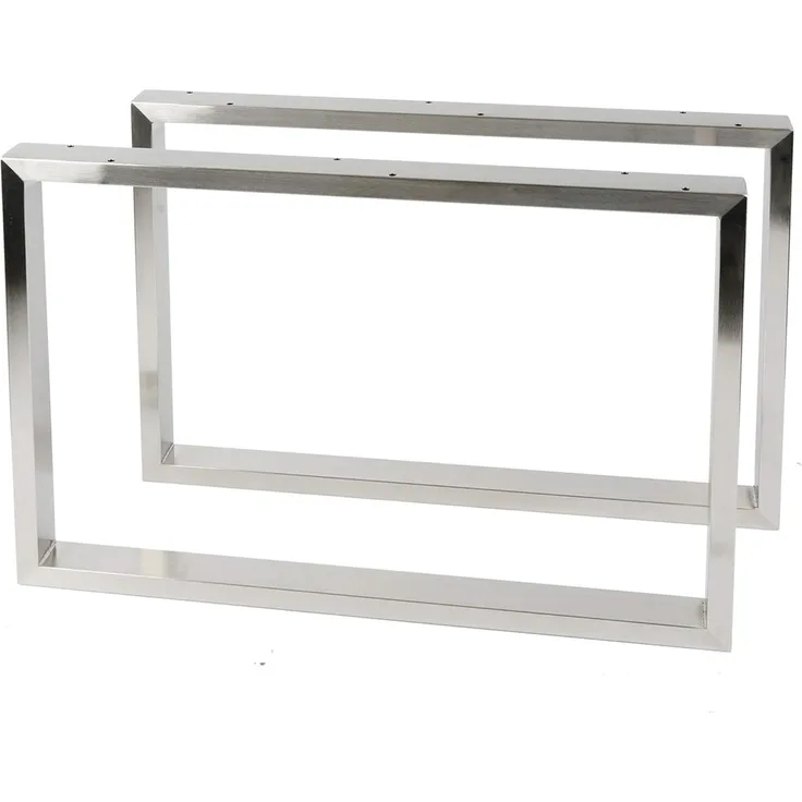 Montixx® 2X (1 Paar) Quadrat Couchtisch & Tischkufen Bank Tischuntergestell B 60cm x H 40cm Edelsthal