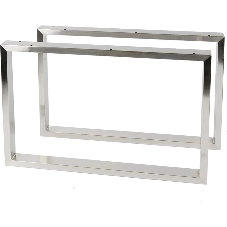Montixx® 2X (1 Paar) Quadrat Couchtisch & Tischkufen Bank Tischuntergestell B 60cm x H 40cm Edelsthal – Bild 1