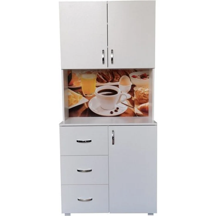 HTI-Line Küchenbuffet Küchenbuffet Blanca (Stück, 1-St, 1x Schrank Blanca, ohne Dekoration) Küchenschrank Hochschrank – Bild 2