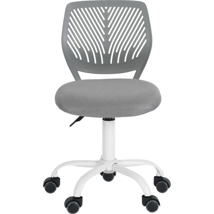 FurnitureR Bürostuhl, bunt, moderner und Verstellbarer Computersitz, Bürostuhl ohne drehbare Armlehne, Bürostuhl für Kinder, Arbeitszimmer, Büro, Zuhause, Grau