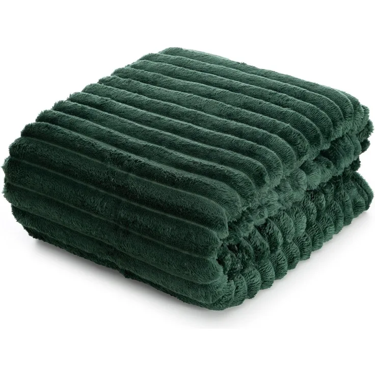 Wohndecke SOFT Design91 Streifen Steppung Gestreifte Decke Gesteppte Sofadecke 170X210 cm grün