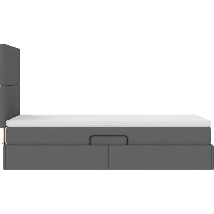 vidaXL LED-Speicherbett mit Matratze Dunkelgrau 90 x 190 cm Stoff 3372322 – Bild 11
