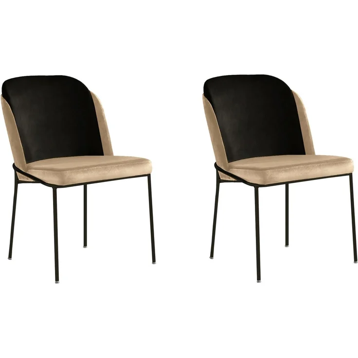 Skye Decor 'DR - 145 V2' Stuhlset (2-teilig), Schwarz / Creme, 54 x 86 x 55 cm – Bild 1