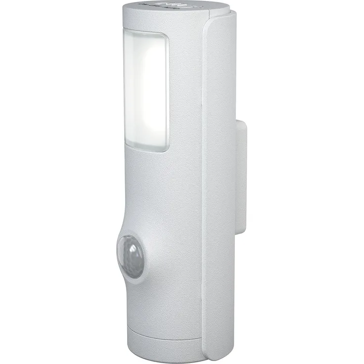 Osram LED Leuchte, Nightlux Torch, Weiss, batteriebetrieben und abnehmbar, integrierter Bewegungsmelder, Tag-Nacht-Sensor, IP54, Kaltweiss - 4000K
