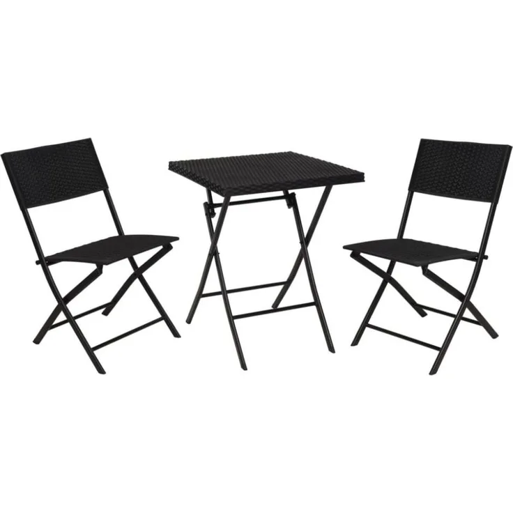ProGarden 3-tlg. Garten-Bistro-Set Rattan-Optik 446773