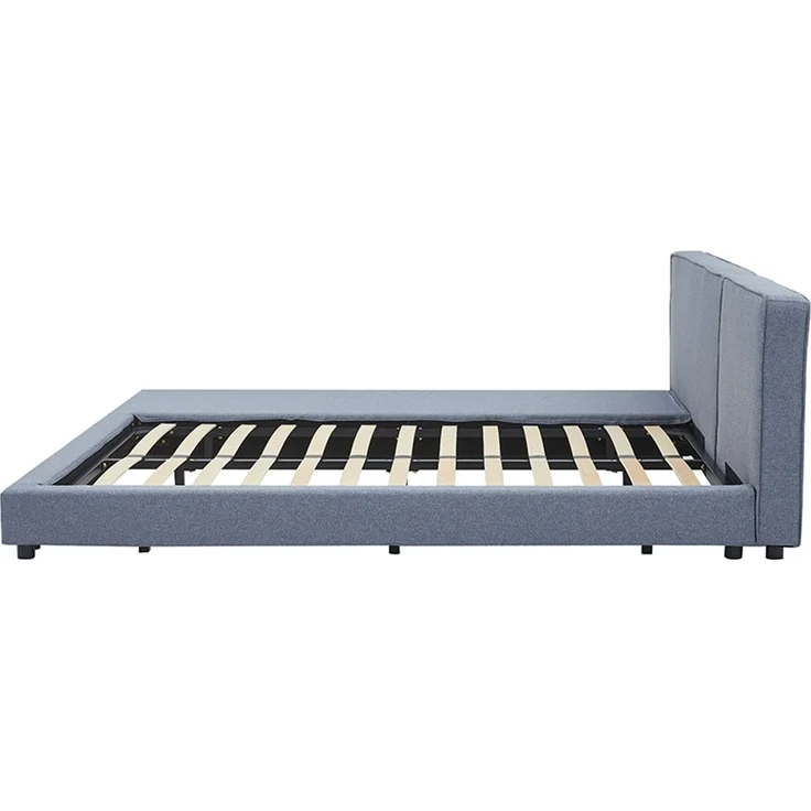 Home Deluxe - Bett mit Ablage GALAXIS - Farbe: Grau, Größe:, mit Matratze H3/H4, 140x200 cm – Bild 4
