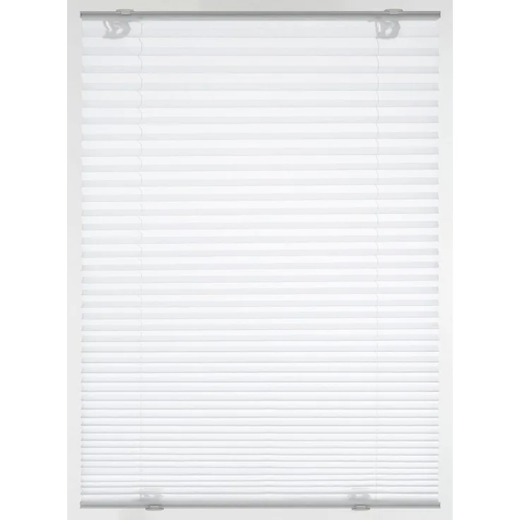 GARDINIA Solo Dachfenster-Plissee ohne Bohren, Mit Saugnäpfen, Blickdichtes Falt-Rollo, Inkl. aller Montage-Teile, Weiß, 36,3x60 cm