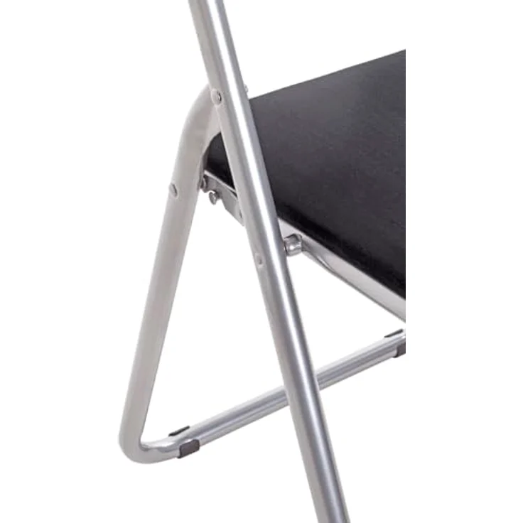 HAKU Möbel Klappstuhl 6er Set alu, schwarz, Metall, Samtgewebe - Maße: B 45 cm x H 81 cm x T 45 cm, Style: Modern – Bild 7