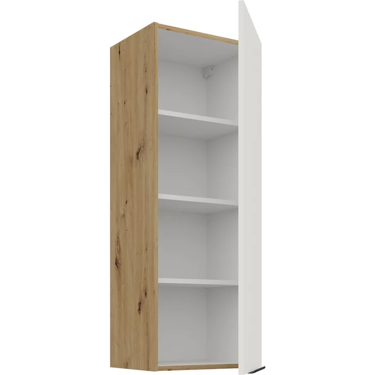 Küchen Hängeschrank 40 cm - Höhe 90 cm ARIA Weiss ultra matt + Eiche Artisan matt, hochwertige Fronten mit Anti Fingerprint Beschichtung Küchenzeile Küchenblock – Bild 3