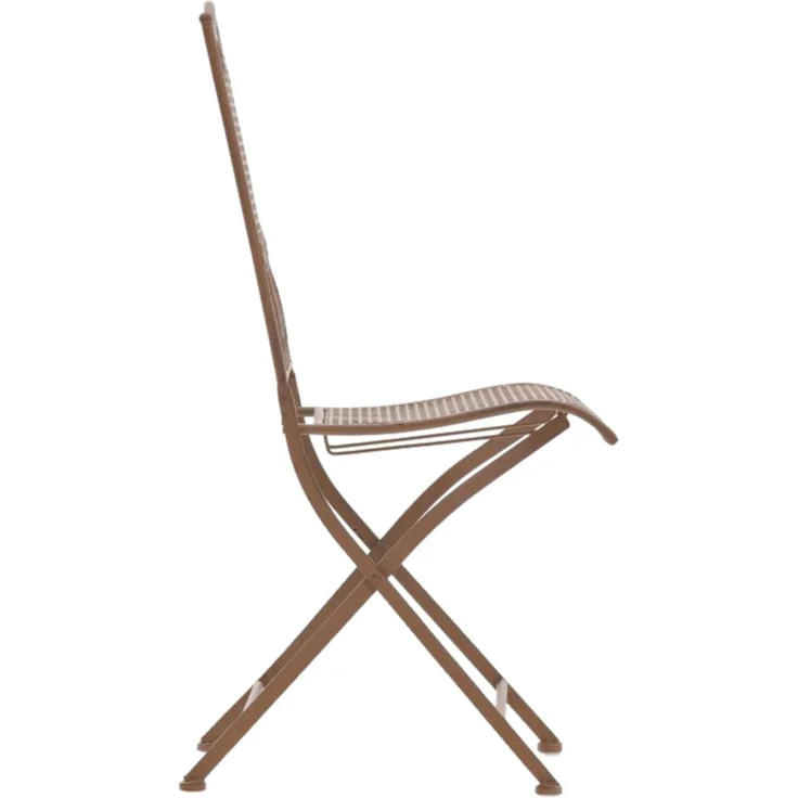2er Set Gartenstühle DALLAS - Metall Antik braun 41x50x91 cm | Gartenstuhl Klappbar Klappstühle Metall Terrassenstuhl Antik Verzierung Stühle Garten – Bild 4