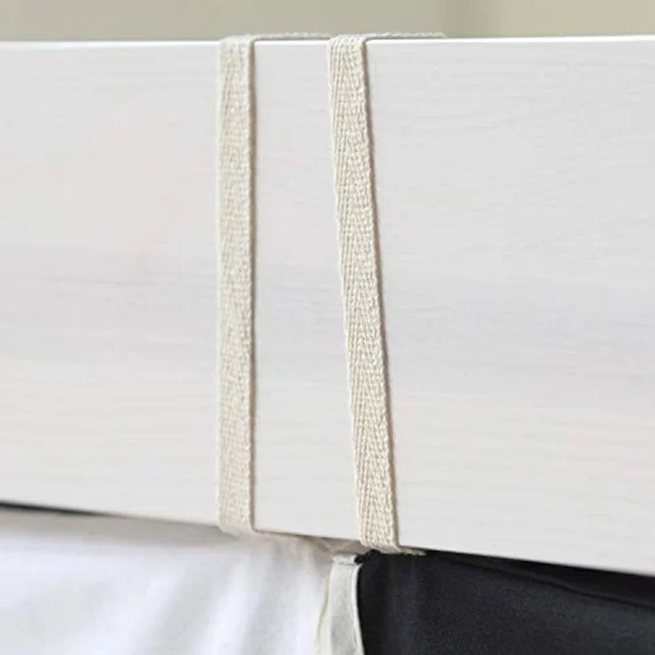 Bettumrandung Bettvorhang für Hochbett, Baumwolle Schwarz – Bild 4