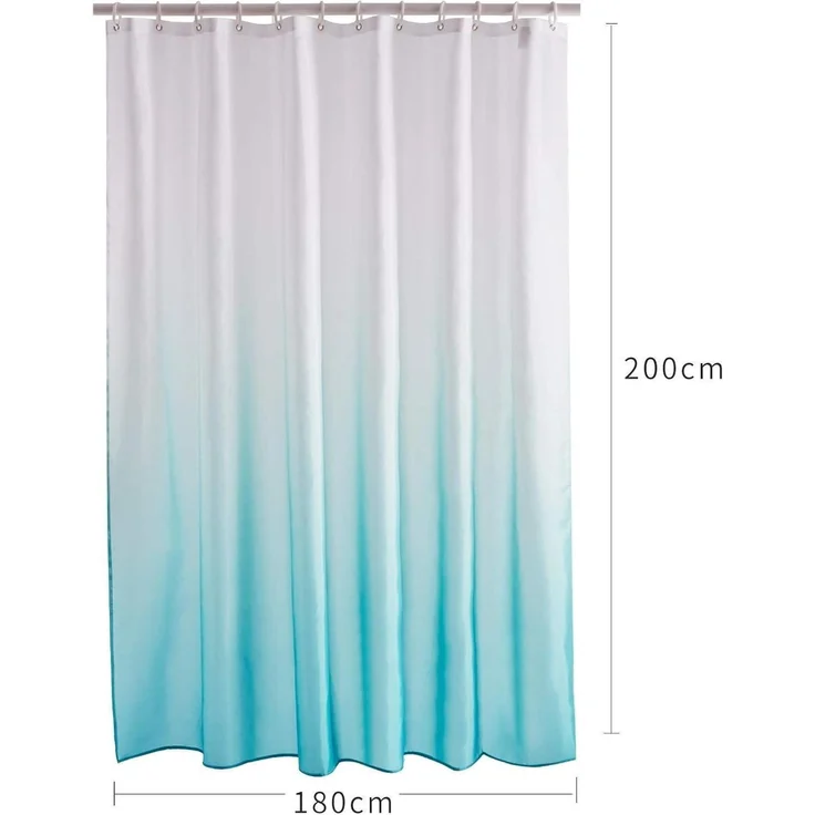 Duschvorhang 180x200cm Textil Wasserdicht Anti-schimmel Waschbar Badezimmer – Bild 6