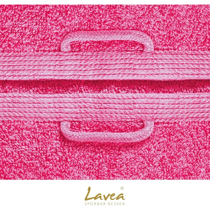 Lavea Waschhandschuh Bali, 16x22cm aus 100% Bio-Baumwolle, einzigartig weiche Waschhandschuhe mit Aufhänger (Set, 2-St), hochwertige und nachhaltige Premium Waschlappen - schonende Reinigung – Bild 7