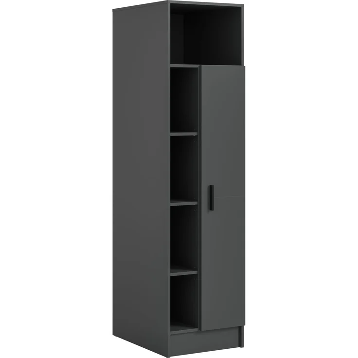 Universalschrank (B/H/T: 50x195x62 cm) in anthrazit Nachbildung – Bild 1