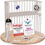 babybay Boxspring Beistellbett, beige lackiert, extra belüftet