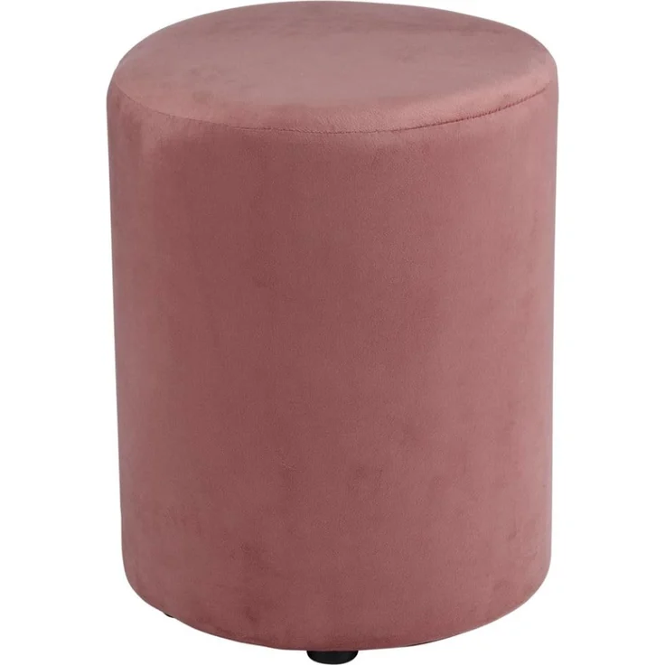 Arti Casa Pouf Round Velvet – Samt Hocker 28 x 36 cm – Fußhocker oder Sessel Schlafzimmer – Möbel für Schminktisch – Kompakter Stuhl Klein – Hocker Schminktisch - Rosa