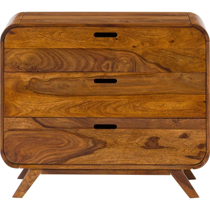 Kommode Sheesham 90 x 40 x 75 hellbraun lackiert MAILAND #103 – Bild 6