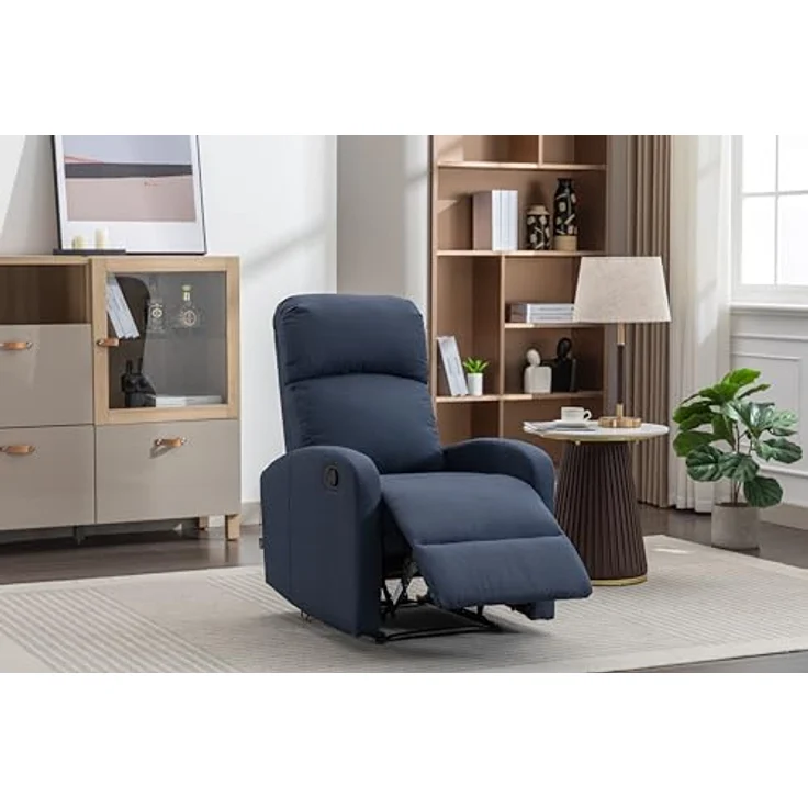 ASTAN HOGAR Fernsehsessel Modern Relaxsessel Premium Plus AH-AR30610DN Denimblau Polyester-Baumwolle-Mischung 3 Positionen Reclinierbar Wohnzimmer Entspannen – Bild 6