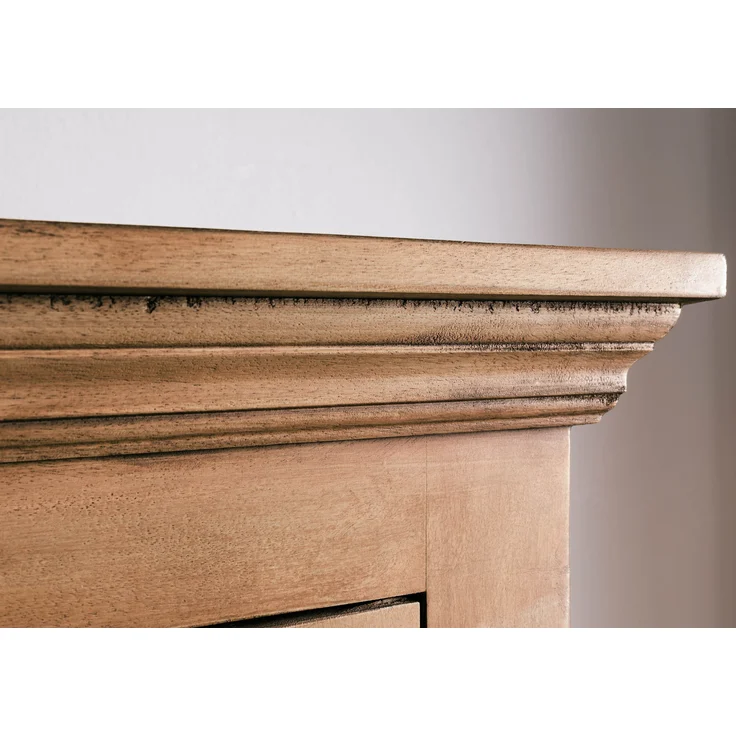 Vitrine Mango 65x45x190 beige geölt TOULOUSE #02 – Bild 6