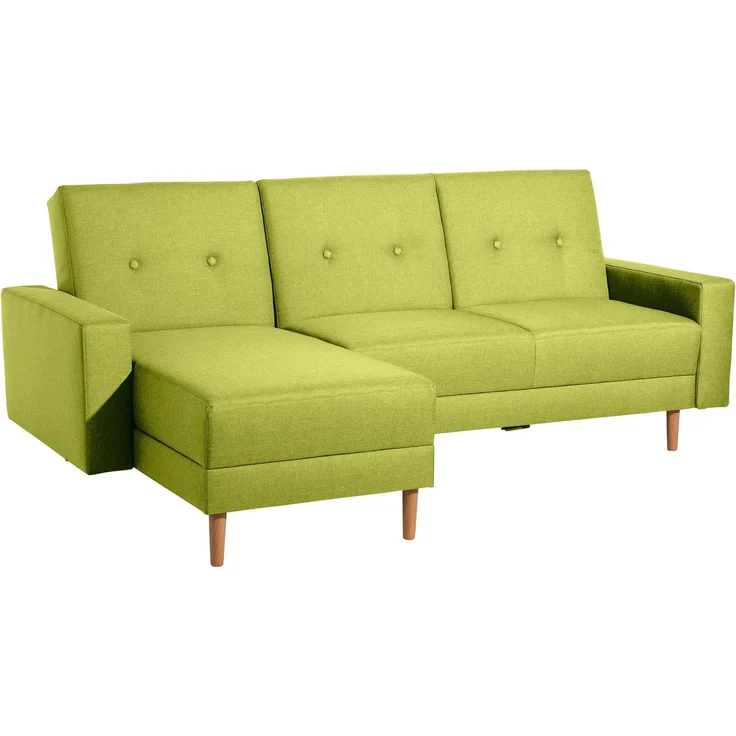 Funktionssofa mit Hocker Kattie Flachgewebe apfel – Bild 4