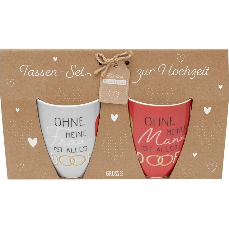 Sheepworld Tasse Tassen-Set Kaffeetasse Sheepworld Geschenkbox Geschenk Hochzeit DOOF, Material: Porzellan – Bild 3