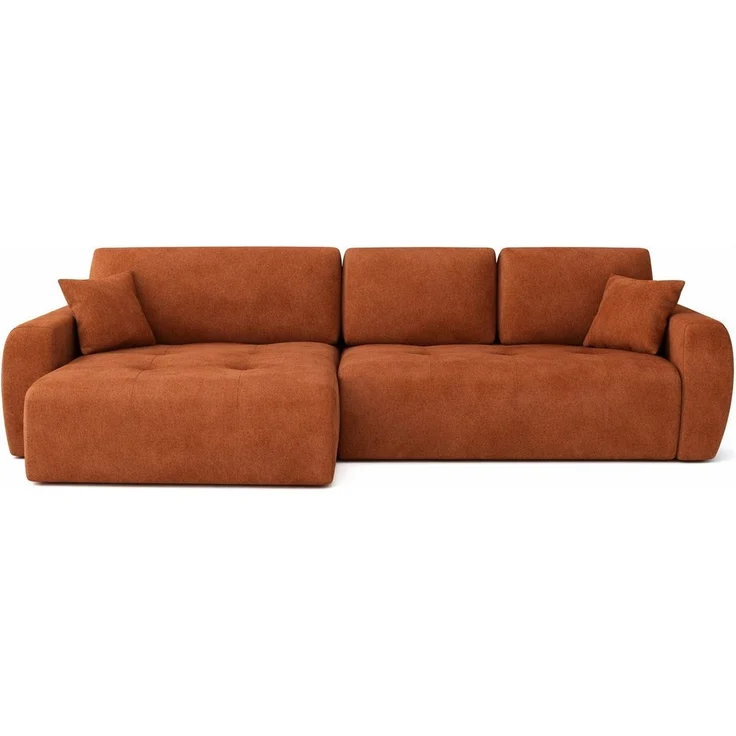 Kaiser Möbel Ecksofa mit Schlaffunktion und Bettkasten Ivo L aus Veloursstoff Salvador, Ecksofa mit Schlaffunktion, ausziehbar,mit Schlaffunktion,integrierter Stauraum – Bild 2