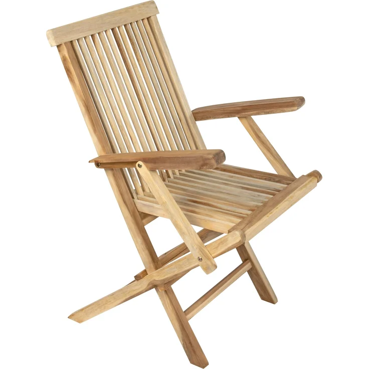 Teakholz Gartenstuhl Klappstuhl mit Armlehnen MALLORCA 34438744 – Bild 2
