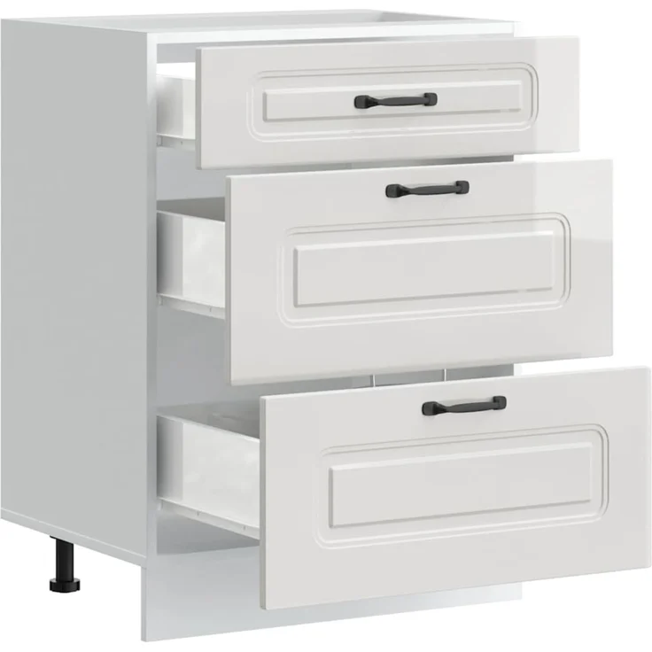 vidaXL Küchenunterschrank „Kalmar“ Hochglanz-Weiß Holzwerkstoff 854281 – Bild 5