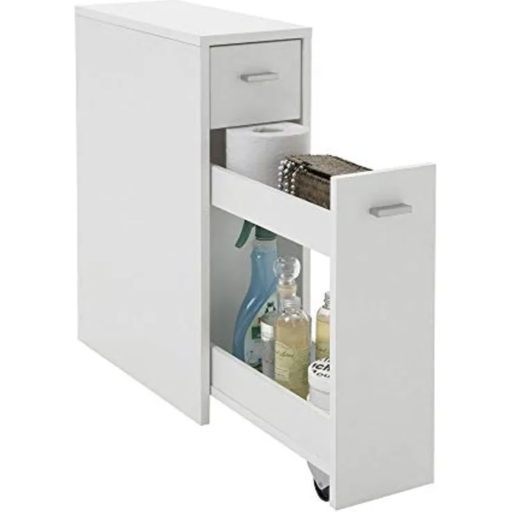 13Casa Nora A5 Mehrzweckschrank, Material Spanplatte / Melamin / Holz, Weiß, 20 x 45 x 61 cm