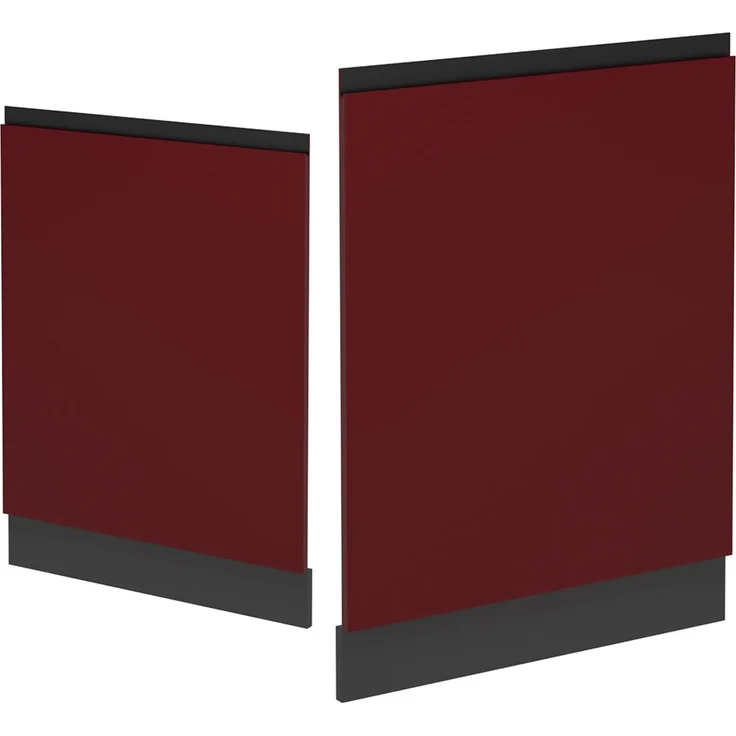 Geschirrspülblende R-Line Rot 60 cm J-Shape ohne Arbeitsplatte Vicco – Bild 5