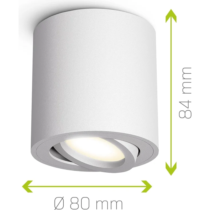 linovum LED Aufbaustrahler CORI Aufbau Deckenstrahler dimmbar weiss schwenkbar LED GU10 6,5W, Neutralweiß – Bild 5