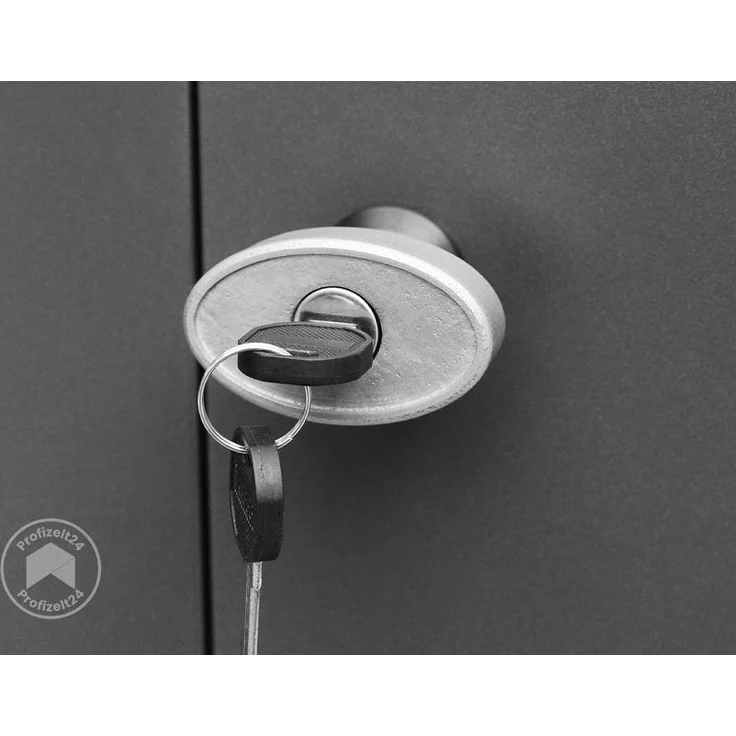 GFP Primeyard Geräteschrank Metall 228x84x181 cm Gartenschrank anthrazit inkl. Fußboden – Bild 9