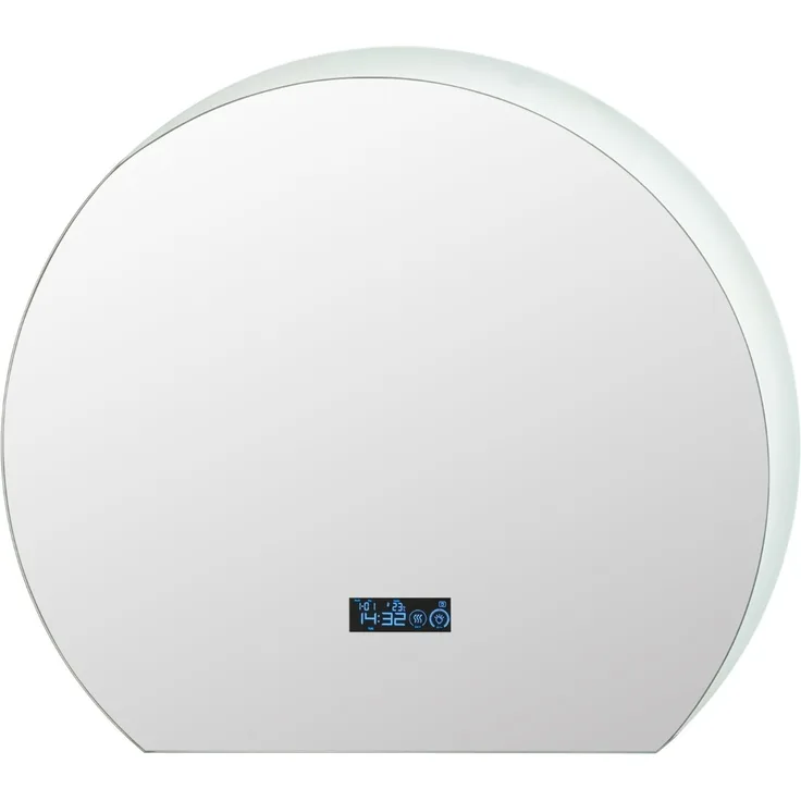 Halbrunder Badezimmerspiegel mit 3-farbigen LED-Leuchten Dimmbarer Kosmetikspiegel