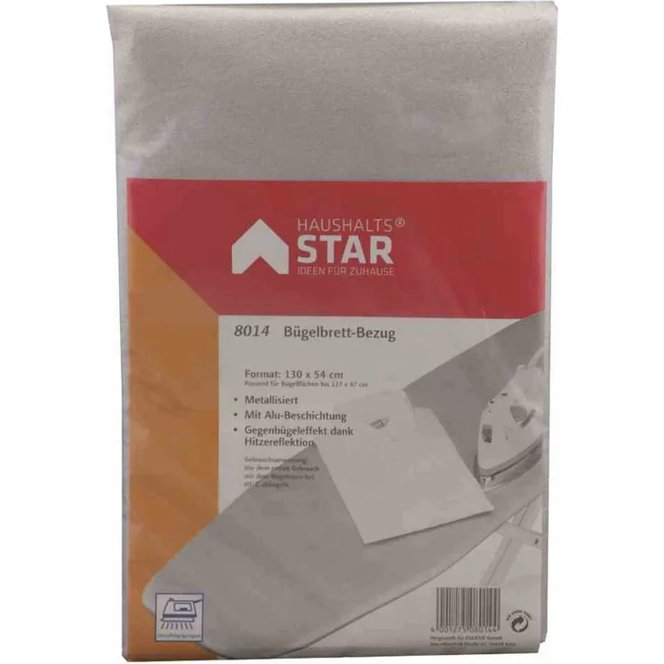 STAR Bügelbrettbezug Alu-Beschichtung 130x51cm Bügeltisch-Bezug Bügelbrett