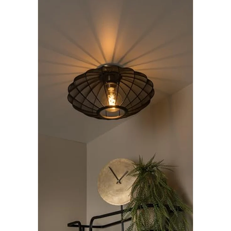 LUCIDE CORINA Deckenleuchte, Ø 40 cm, 1xE27, Schwarz, geeignet für LED-Lichtquellen, dimmbar – Bild 4