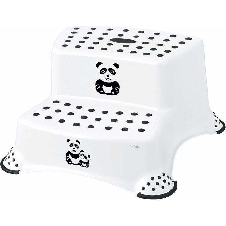 Keeeper Tritthocker zweistufig mit Anti-Rutsch-Funktion Panda Weiß – Bild 3