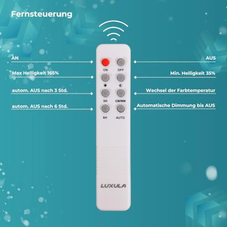 LUXULA LED Solarleuchte Solar CCT Hängeleuchte, 6W PV, 500lm, 3000K-4000K-6500K, IP44, LED fest integriert, warmweiß, CCT, neutralweiß, kaltweiß, steuerbar mit Fernbedienung, Lichtfarbe einstellbar – Bild 5
