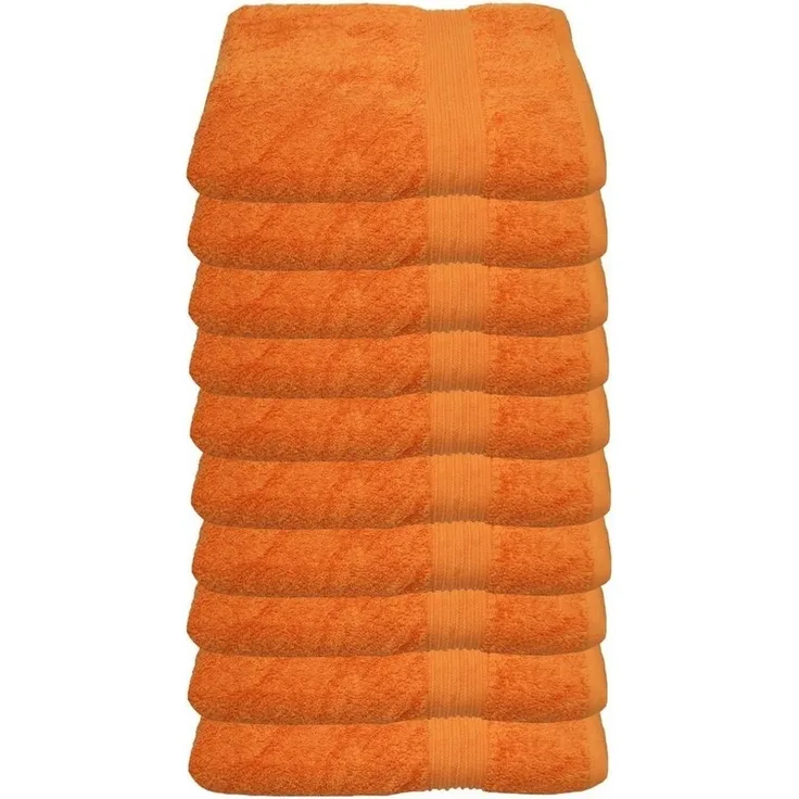 Julie Julsen Gästehandtücher 10-Gästehandtücher-Orange-Gästetuch 30 x 50 cm, Baumwolle (10-St)
