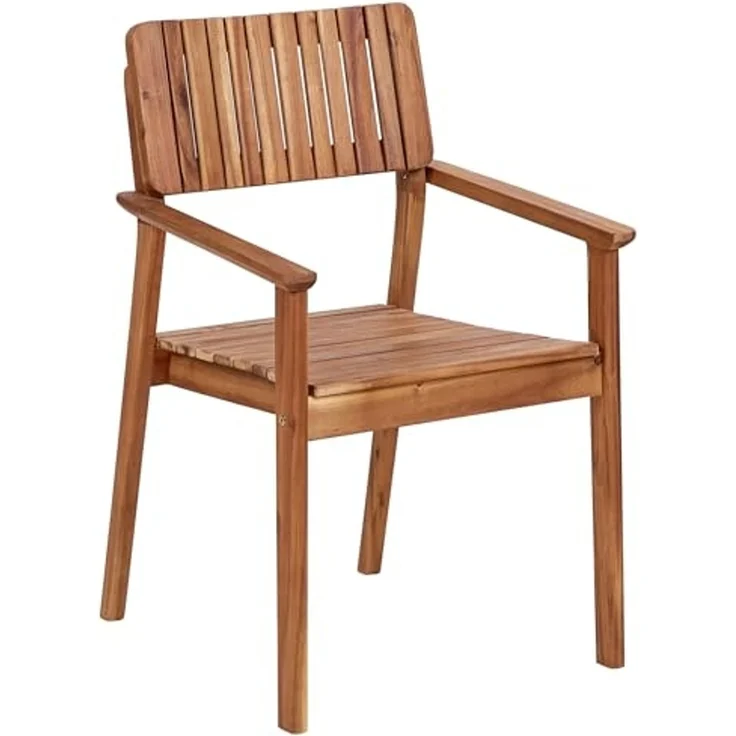 Gartenstuhl 2er Set AGELLO Akazienholz Heller Holzfarbton – Bild 6